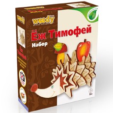 Конструктор Вуди (Woody) деревянный "Еж Тимофей"