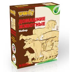 Конструктор Вуди (Woody) деревянный "Домашние животные"